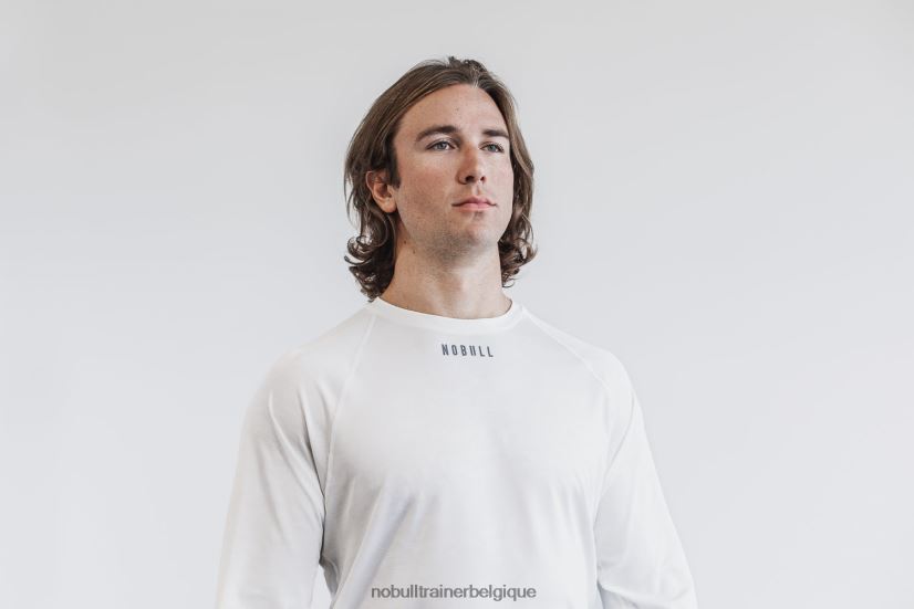 NOBULL t-shirt léger texturé à manches longues pour hommes (camo) blanc88R8PT1136
