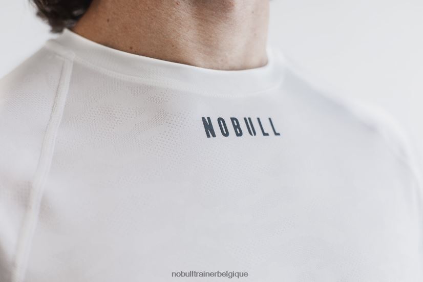 NOBULL t-shirt léger texturé à manches longues pour hommes (camo) blanc88R8PT1136