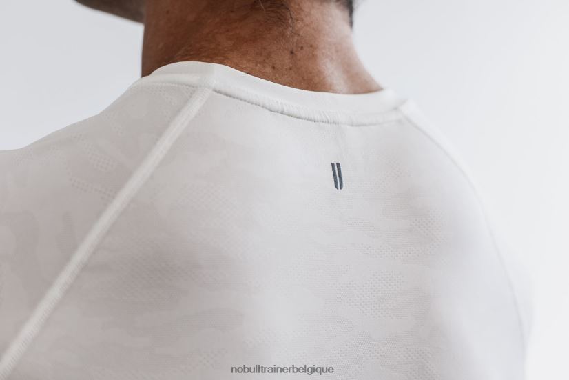 NOBULL t-shirt léger texturé à manches longues pour hommes (camo) blanc88R8PT1136