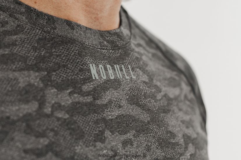 NOBULL t-shirt léger texturé à manches longues pour hommes (camo) noir88R8PT1133