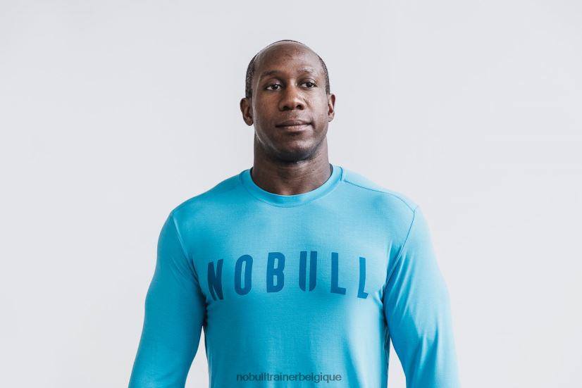 NOBULL t-shirt à manches longues pour hommes (néon) bleu88R8PT1005