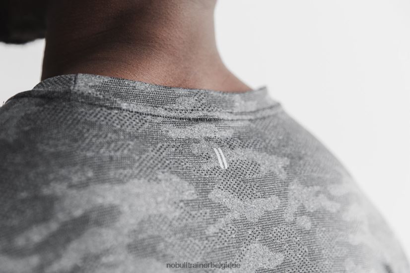 NOBULL t-shirt texturé léger pour hommes (camo) noir88R8PT901