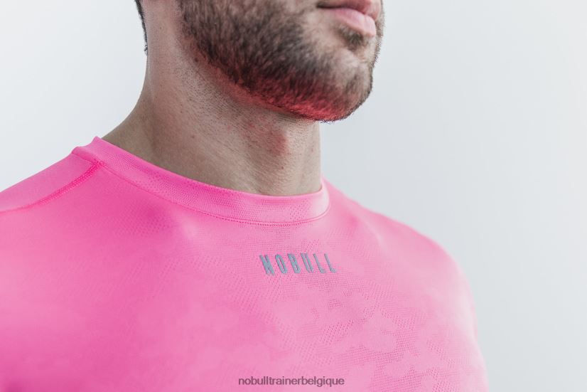 NOBULL t-shirt texturé léger pour hommes (camouflage néon) rose88R8PT1007