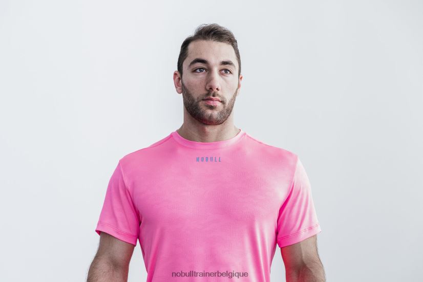 NOBULL t-shirt texturé léger pour hommes (camouflage néon) rose88R8PT1007