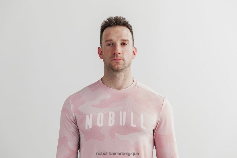 NOBULL tee-shirt à manches longues pour hommes (camo) poussiéreux88R8PT910