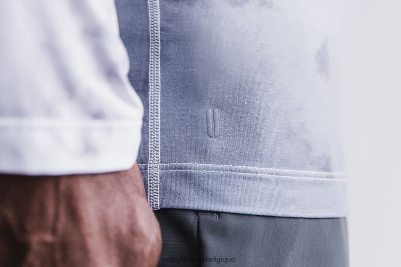 NOBULL tee-shirt à manches longues pour hommes (dip-dye) blanc et nuage88R8PT1119