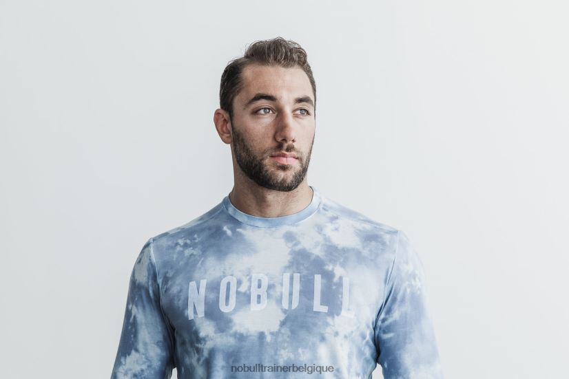 NOBULL tee-shirt à manches longues pour hommes (tie-dye) glace88R8PT1113
