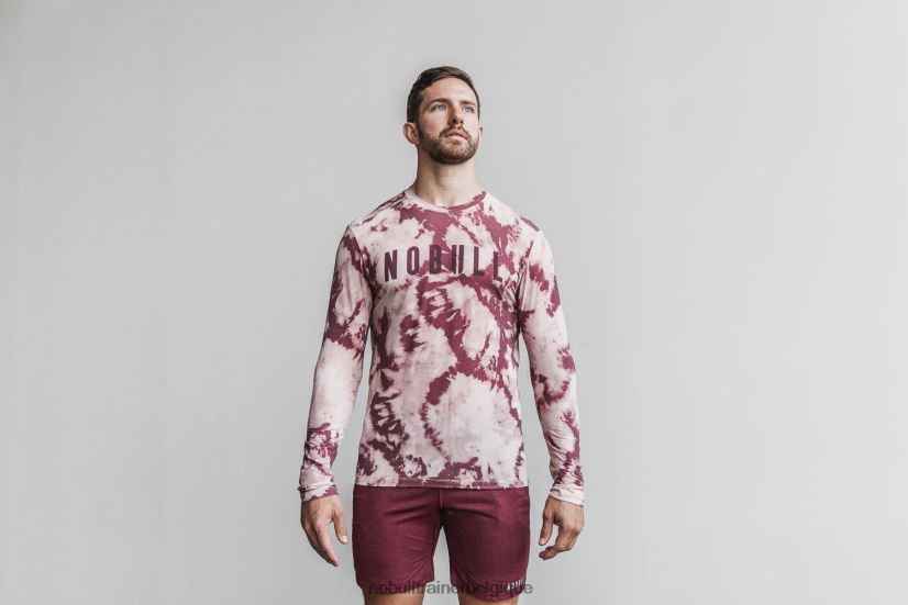 NOBULL tee-shirt à manches longues pour hommes (tie-dye) poussiéreux88R8PT1112