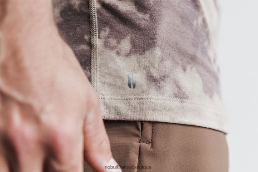NOBULL tee-shirt pour hommes (tie-dye) tan & café88R8PT789