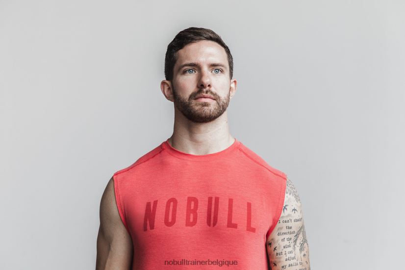 NOBULL tee-shirt sans manches homme (couleurs vives) rouge88R8PT944 - Cliquez sur l'image pour la fermer