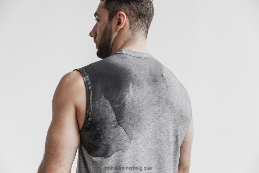 NOBULL tee-shirt sans manches pour hommes (aquarelle florale) gris88R8PT895