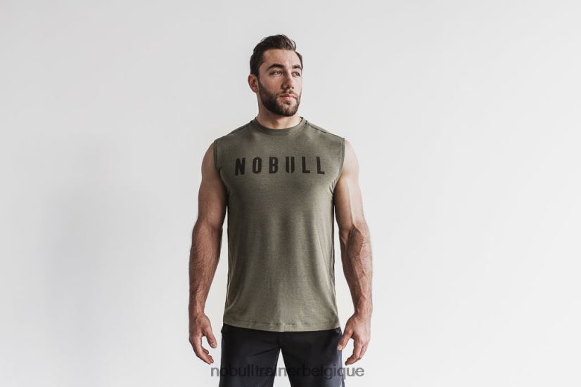 NOBULL tee-shirt sans manches pour hommes (couleurs classiques) army88R8PT768