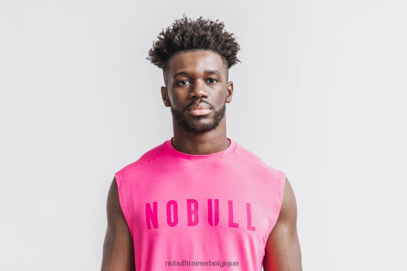 NOBULL tee-shirt sans manches pour hommes (néon) rose88R8PT1067